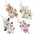 Global Sugar Art Assorted Large Sugar Cake Flowers Floral Sprays, Set D, 4 Count by Chef Alan Tetreault