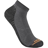Carhartt Men's Lightweight Synthetic-Merino Wool Blend Low Cut Sock