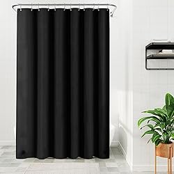 Barossa Design Extra Long Black Shower Curtain