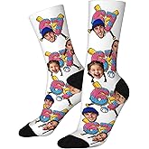 Custom Face Socks for Men Women Funny Photo Socks Personalized Unisex Crew Socks Customized Birthday Valentine's Day Gifts
