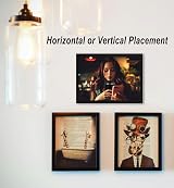 yenlk A4 Picture Frame, Wooden Black Frame with Safety Plexiglass view 2