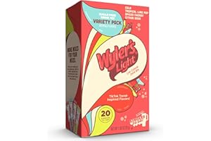WYLER'S LIGHT Wyler’s Light Singles To Go Water Drink Mix, Soda-Inspired Flavor Pack, 20 Sticks (Cola, Tropical Lime Pop, Spiced Cherry, Citrus Soda), Sugar Free, Low Calorie