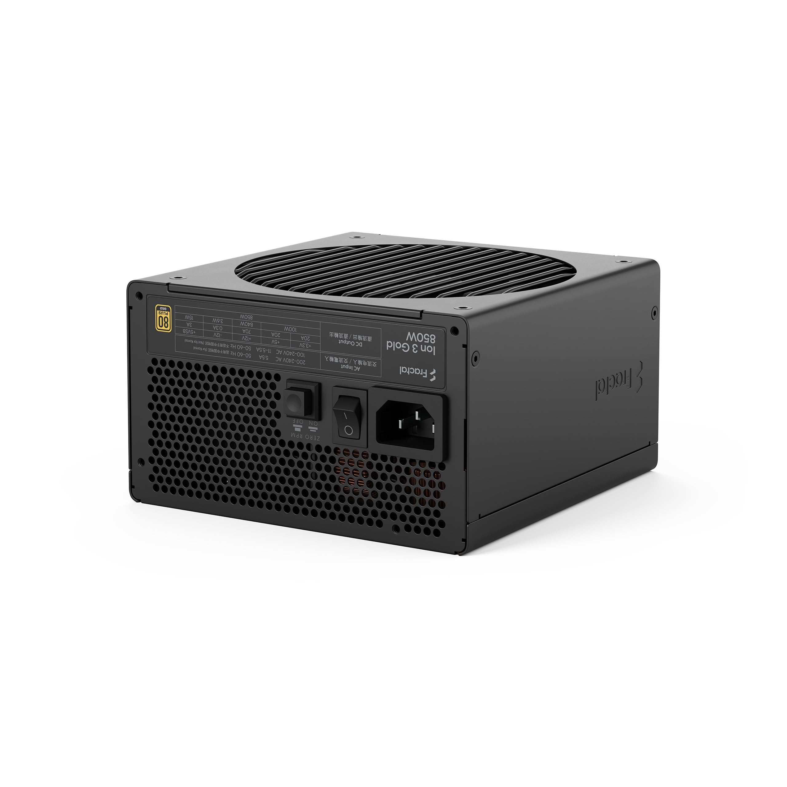 Fractal Design Ion 3 Gold 1000W Black 80 Plus Gold Certified Fully Modular Atx12V 3.1 Power Supply Unit Psu - View 10