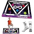 Soccer Training Mat, Football Footstep Training Mat, Agility Training Equipment for 4-16 Indoor Use, Improve Speed and Coordi