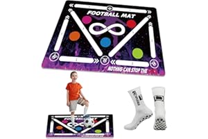METASPORT Soccer Training Mat, Agility Football Footwork Training Equipment Mat for All Ages to Improve Speed, Strength and Coordination, Video and Dynamic Manuals Included, Anti-Slip/Silent Soccer Mat