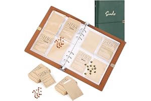 150Pcs Seed Packets Envelopes, Seed Storage Organizer Binder with Resealable Self Sealing Seed Saving Envelopes Garden Seed S