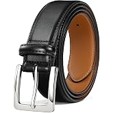 Men's Genuine Leather Dress Belt, 1 3/8" Classic Mens Jeans Pants Belt for Work Business Casual Golf