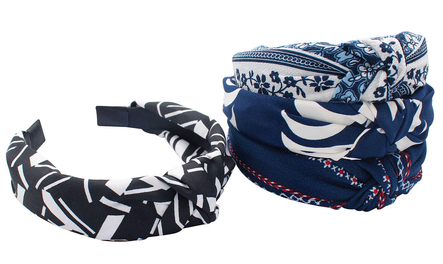 Duffire Women's Headband Retro Women's Elegant Hair Accessories Headband Hairband Hair Accessories Girl 4PCS