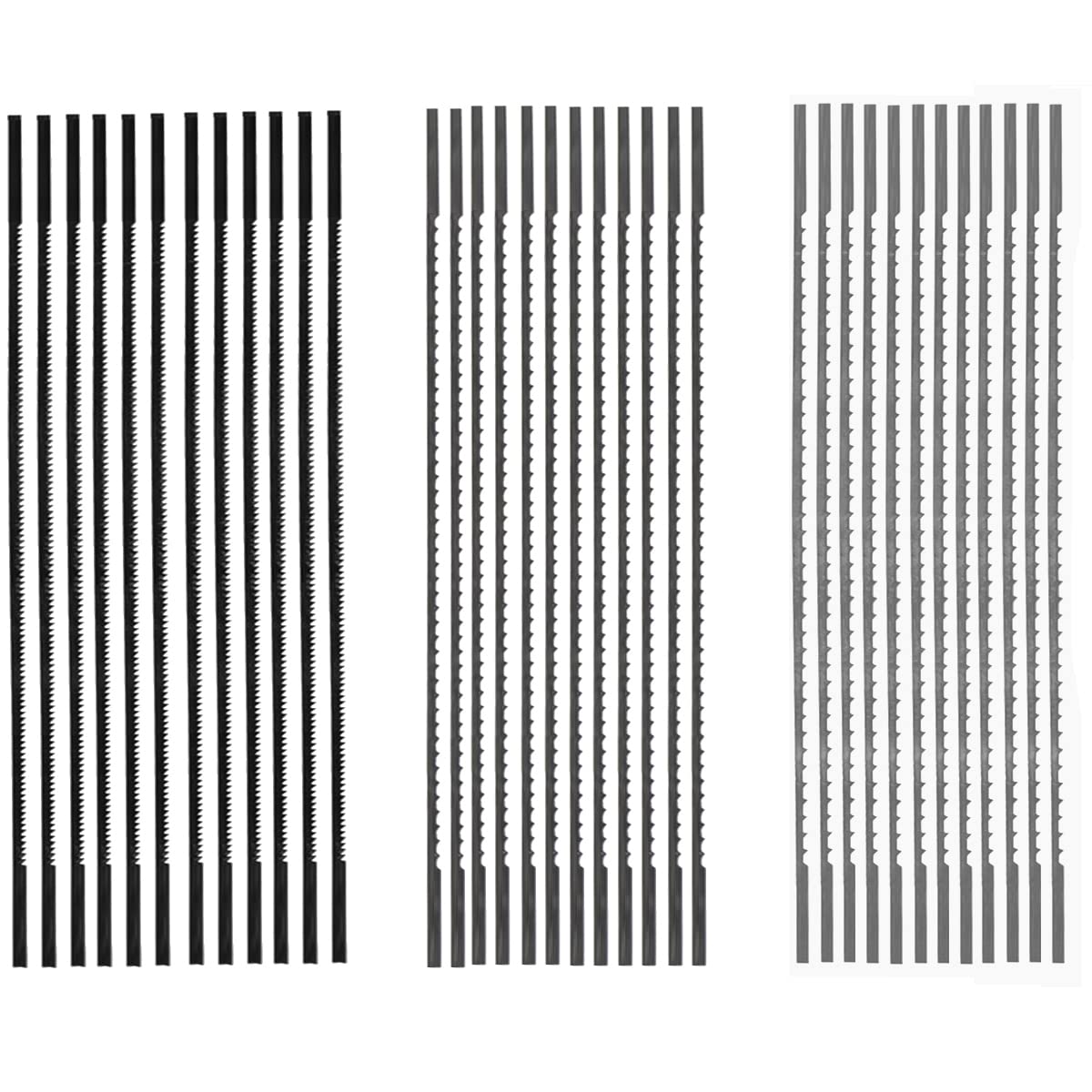 Photo 1 of FOXBC 5 Inch Plain End Scroll Saw Blade Set, 36 Pack (28TPI, 12 TPI, 10TPI)