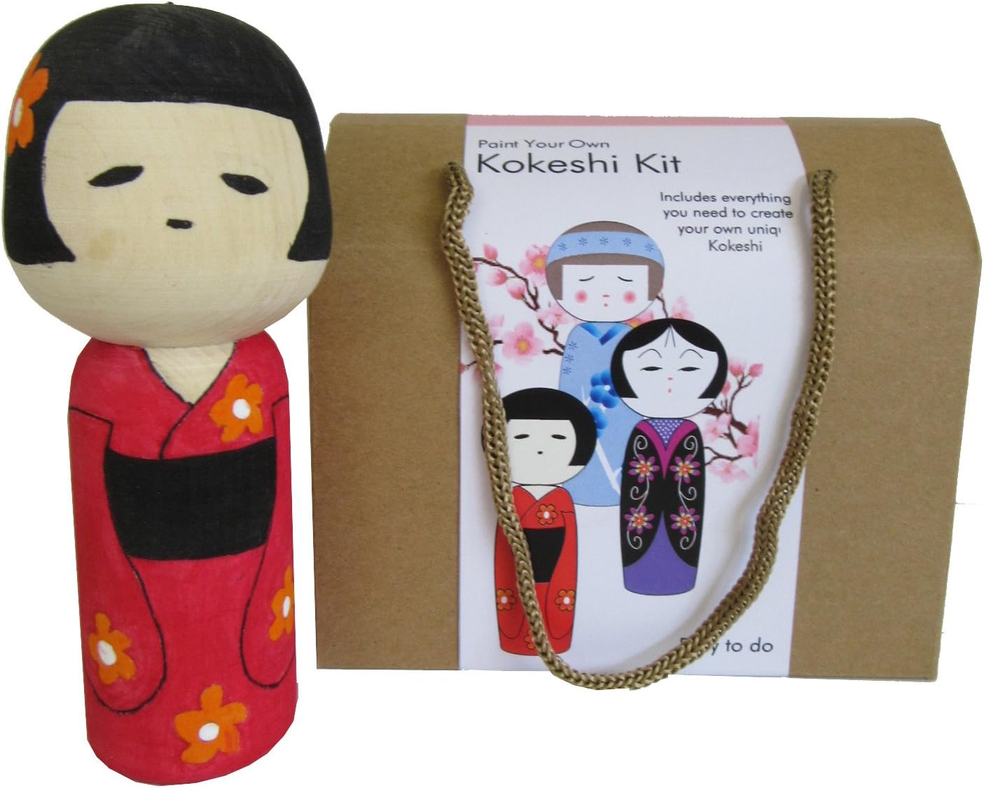 Painta Pets Paint Your Own Kokeshi Doll Kit