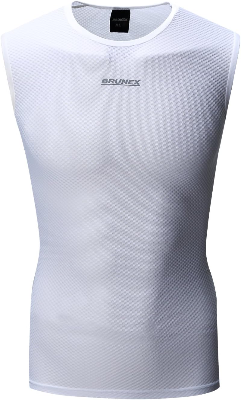 SIMPLORE Men Micromesh Sleeveless Cycling Running Top Tank White 2XL