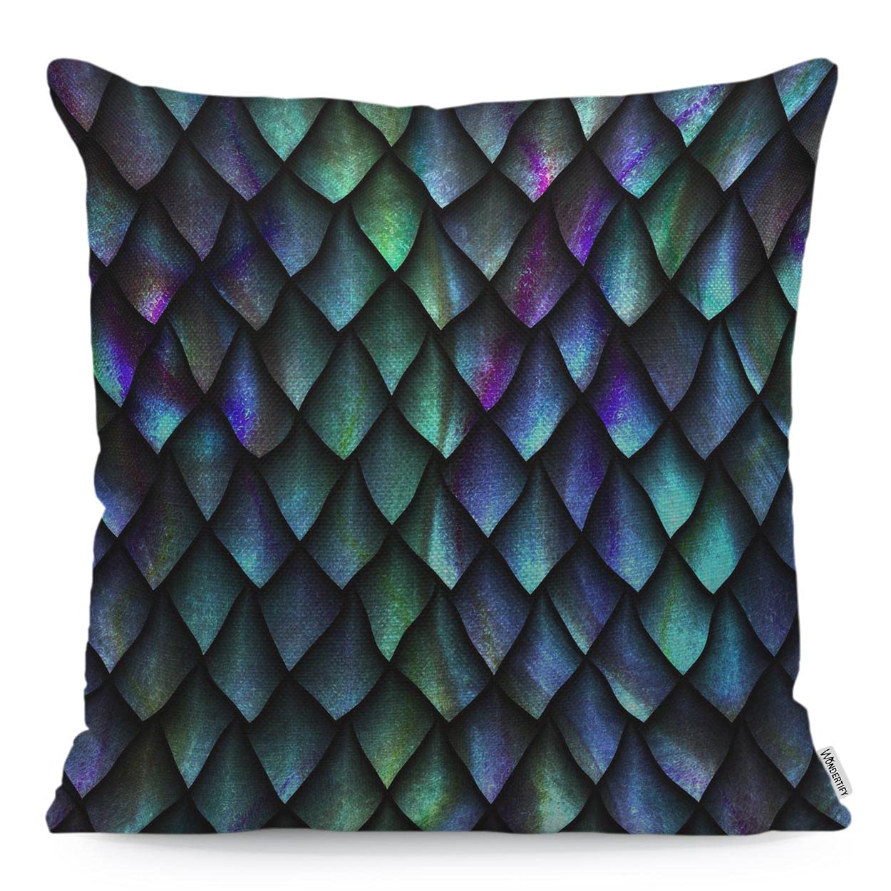 WONDERTIFY 3D Dragon Scales Cushion Cover Reptile Skin Throw Pillow Covers Cushion Case For Couch Home Decor Colorful 45X45 Cm