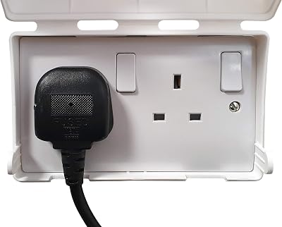 BabySecurity Double Electric Plug Socket Cover White UK 3 Pin Plug