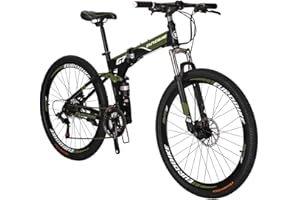 EUROBIKE Folding Bike, Folding Mountain Bike,Adult Bike,TSM G4/G7 Bicycle, 26/27.5Inch,Dual Disc Brake Bike