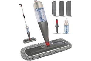 CLDREAM Spray Mop for Floor Cleaning with Washable Pads, Microfiber Wet Mops with 800 ml Refillable Bottle,Reusable Dust Mops with Sprayer for Hardwood Laminate Vinyl Tile Cleaning