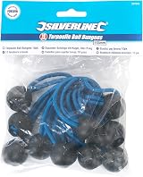 Silverline Tarpaulin Ball Bungees 10pk 175 mm Blue Model view 4
