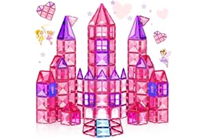 KAEILORU Magnetic Tiles for Toddlers 3 4 5 6 7 8 Years 3D Diamond Princess Castle Building Toys Magnetic Building Blocks for Kids Construction Toys for 3+ Years Old Boys Girls Christmas Birthday Gifts