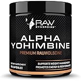 RAW Synergies Alpha Yohimbine - Fitness Support Supplement for Long-Lasting Energy, Alert Mind & Metabolic Health Support - Clean, Natural Supplement - 60 Capsules