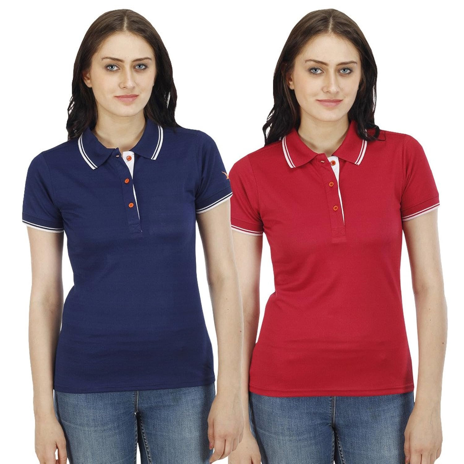 combo of pro lapes women's polo t-shirt with tipping