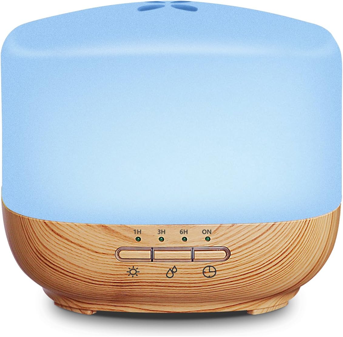 amalfor Vaporizer Aromatherapy Diffuser for Essential Oils,500ml Ultrasonic Cool Mist Humidifier with 7 Colors Changing Light,2 Mist Modes,4 Timers,Waterless Auto-Off Safety Switch for Home, White