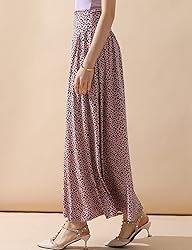 DOUBLJU Casual High Waisted Maxi Skirts with Pocket