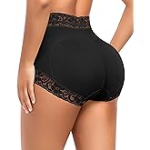 DERCA Butt Lifting Panties Padded Underwear for Women Booty Pads Butt Enhancer Lace Shapewear Panty