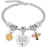 Sister Birthday Gifts from Sisters Thank You Gifts for Sister Bracelets for Women Stainless Steel Bracelet Thank You Bracelet Friendship Bracelets for Sisters Christmas Long Distance Friendship Gift