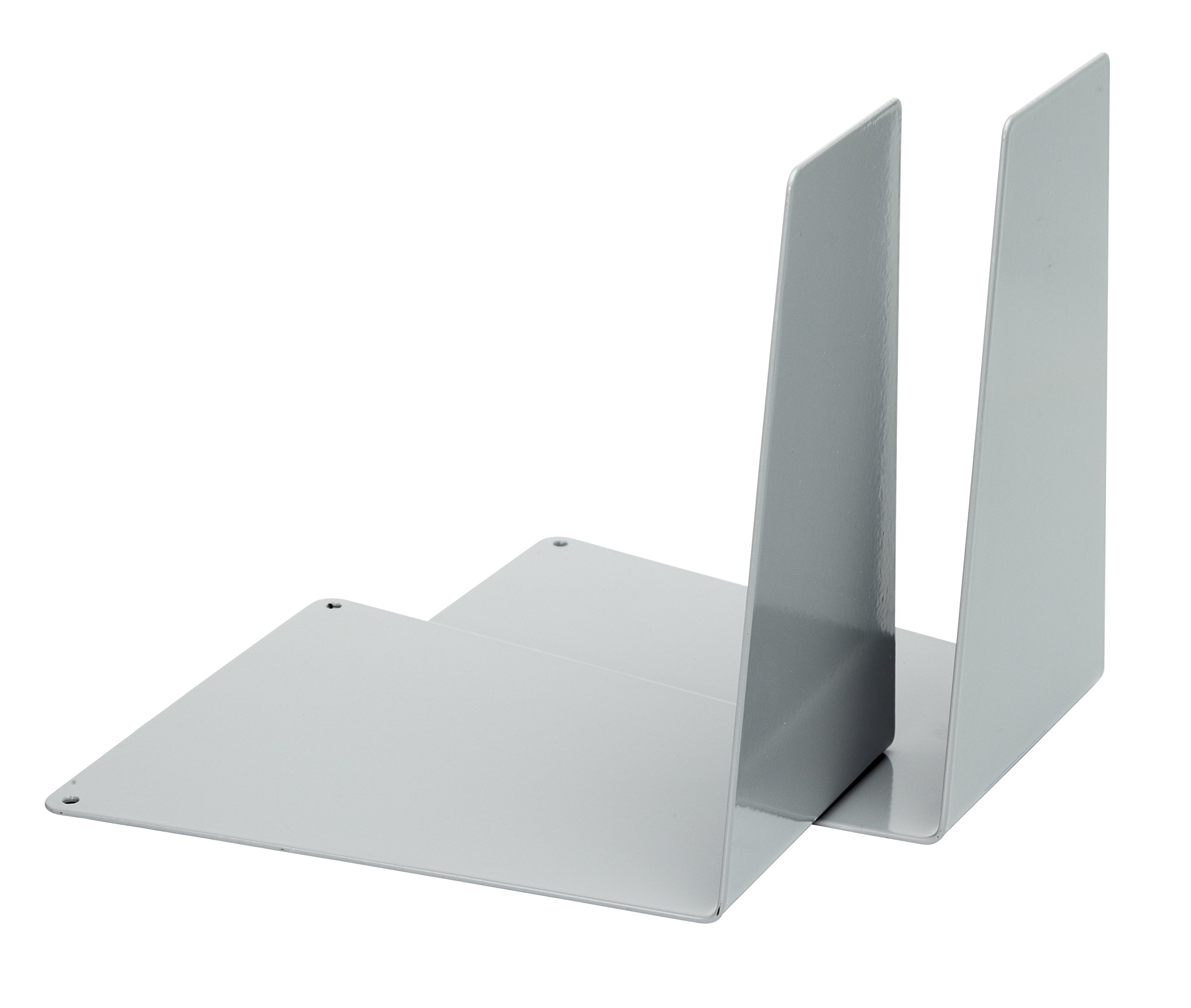 Alco-Albert 4304-29 Bookends Metal 120 x 140 x 145 mm Wedge Shape 1 Pair Grey