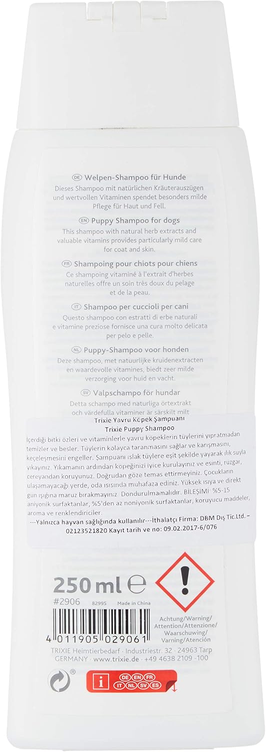 TRIXIE Puppy Shampoo - mild & skin-friendly shampoo for dogs - for well-groomed coats - 250 ml - 2906, natur, 250 ml (Pack of 1) - Image 3