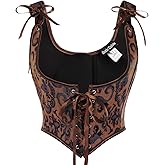 Scarlet Darkness Corset Tops for Women Renaissance Underbust Corset Boned Lace Up Corsets