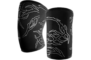 Katamu Premium Weightlifting, Powerlifting, Squats, Athletic and Fitness Knee Support Sleeve | Knee Sleeve for Men and Women | Gothic, Medium