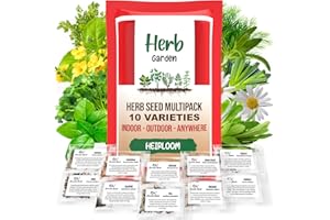 Heirloom Herb Seeds Canada – 10 Variety Pack – Indoor, Outdoor, Hydroponic Gardens – Non-GMO Kit – Graines d’herbes – Oh! Can