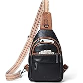 Leresas 7L Sling Bag for Women Crossbody Bag Sling Purse Fanny Packs Vegan Leather Chest Bag Trendy Handbag Travel Anti Theft