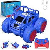 Remote Control Car, Fast Direct Charging RC Cars Amphibious 360° Rotating LED Rechargeable Stunt Car 2.4Ghz 4WD All Terrain RC Race Cars Toy Christmas Birthday Gift for Kids Boys Girls Aged 3-12 years