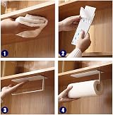 KAXIMON Under Cabinet Paper Towel Holder Wall Mounted Self Adhesive for Kitchen view 7