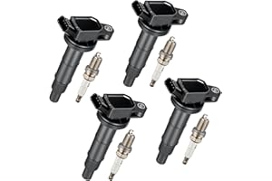 SPEEDTUN UF333 Ignition Coil Pack and Iridium Spark Plug Compatible with Toyota Camry Corolla Highlander RAV4, Lexus HS250h, Pontiac Vibe, Scion tC xB, Replaces UF333T GN10313 C1330