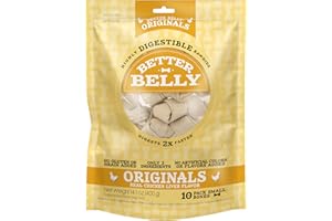 Better Belly Chicken Liver Rawhide Small Dog Bones, 10-Count