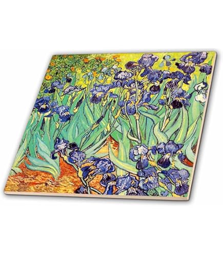 12 X 12 Tiles For Outdoor Table Ceramic Van Gogh Irises Ceramic