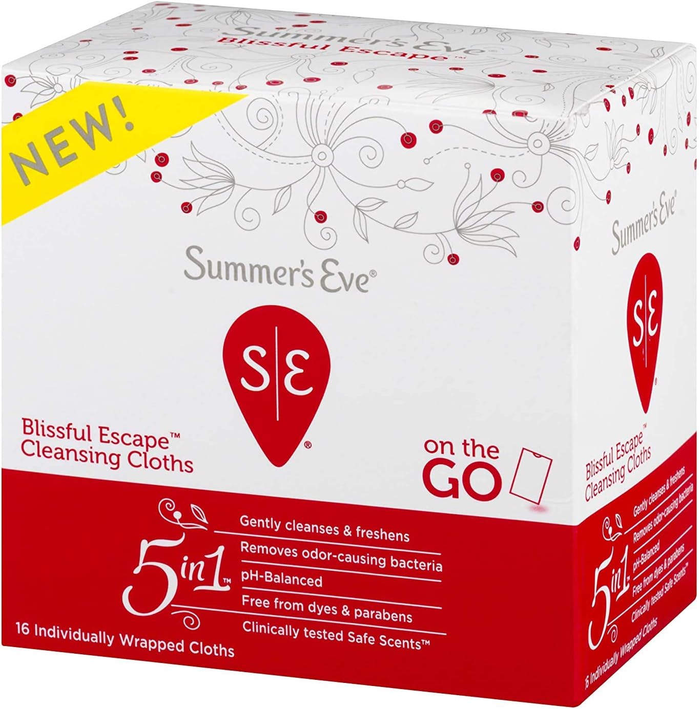 Summer’s Eve Cleansing Cloths, Blissful Escape, 16 Count : Beauty
