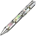Xezo Maestro “Vintage Collection” Medium Twist Action Octagonal Handmade Ballpoint Pen. Tahitian Black and White Mother of Pearl with Chrome Plating. Serialized, No Two Pens Alike