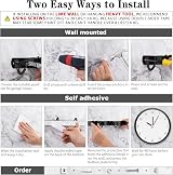 AceMining 5 Holders 4 Hooks Wall Mount Broom Organizer Stainless Steel view 4