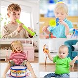 deAO Musical Instruments Toy Drum Set Trumpet Flute Harmonica Kids Beginners view 5