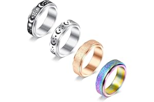 Briana Williams Anxiety Ring for Women Fidget Rings for Anxiety Rotatable Spinner Rings for Anxiety Stress Relieving Anxiety 