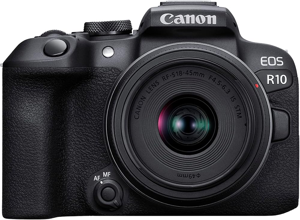 Canon EOS R10 + RF-S 18-45mm IS STM Lens Compact Mirrorless Camera 24.2 MP 4K