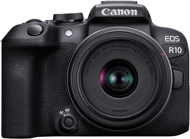 Canon EOS R10 + RF-S 18-45mm IS STM Lens Compact Mirrorless Camera 24.2 MP 4K