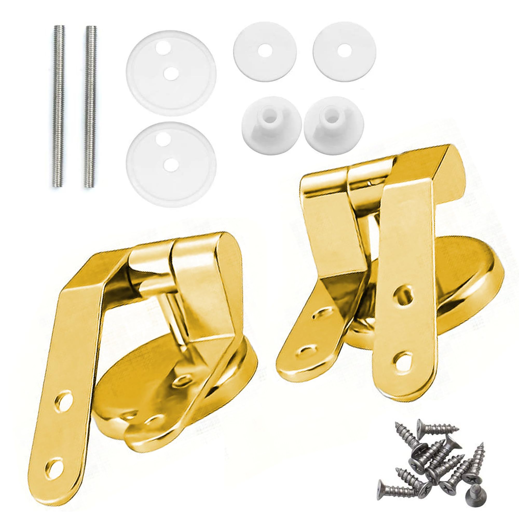 LONGHAO Toilet Seat Hinges, Replacement Toilet Seat Hinges, Toilet Seat Hinges, Toilet Seat Hinges, Replacement Hinges with Fittings for Most (#1)