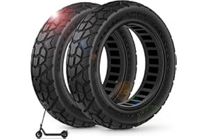 BANGTING 2PCS 60/70-6.5 Scooter Tire Tubeless, 10x2.5 inch Front or Rear Replacement Solid Tires, 10x2.5-6.5 Rubber Tire for Segway Max G30/G30D/G30E/G30E/G30LP/G30D II (Black)
