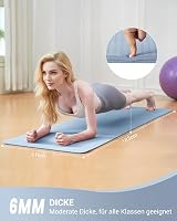 Good Nite 6mm TPE Yoga Mat Sky Blue Non-Slip Carry Strap 183x61x0.6cm view 2