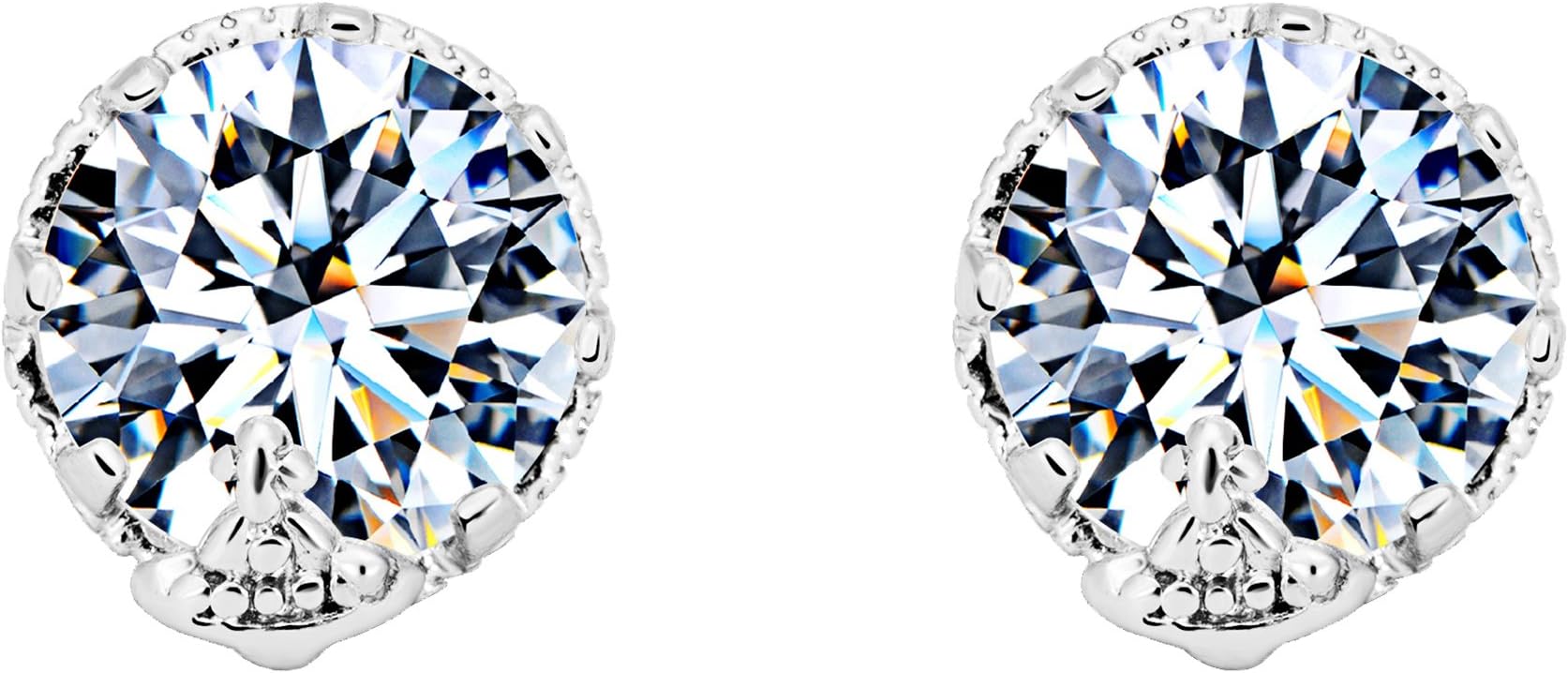 Cubic Zirconia Earrings-Women's Stainless CZ Simulated Diamond For Valentine,Wife,Lover,Girlfriend Gift