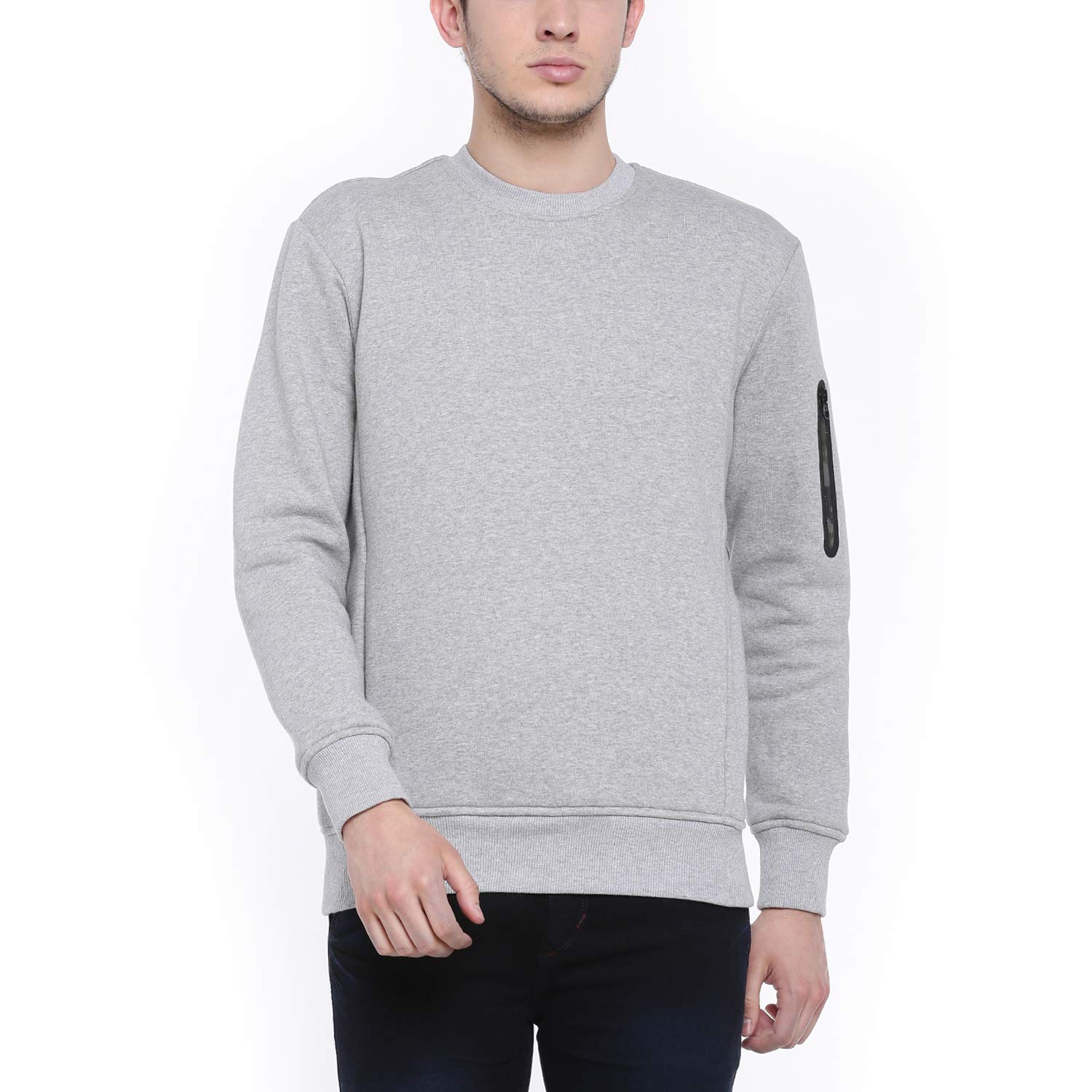 Solid crew neck sweatshirt Clearance
